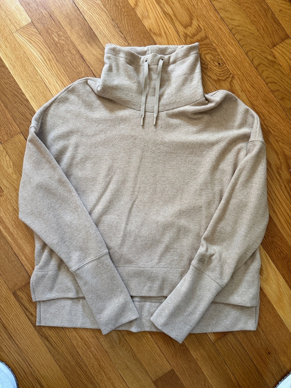 DSG Neutral Taupe Cowl-Neck Pullover Sweater